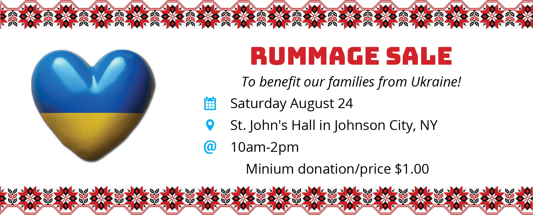 Rummage Sale - Saturday, 24 August, 2024 from 10am to 2pm