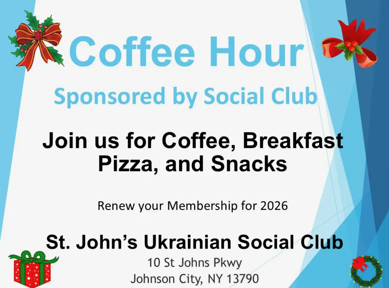 Social Club Membership Drive