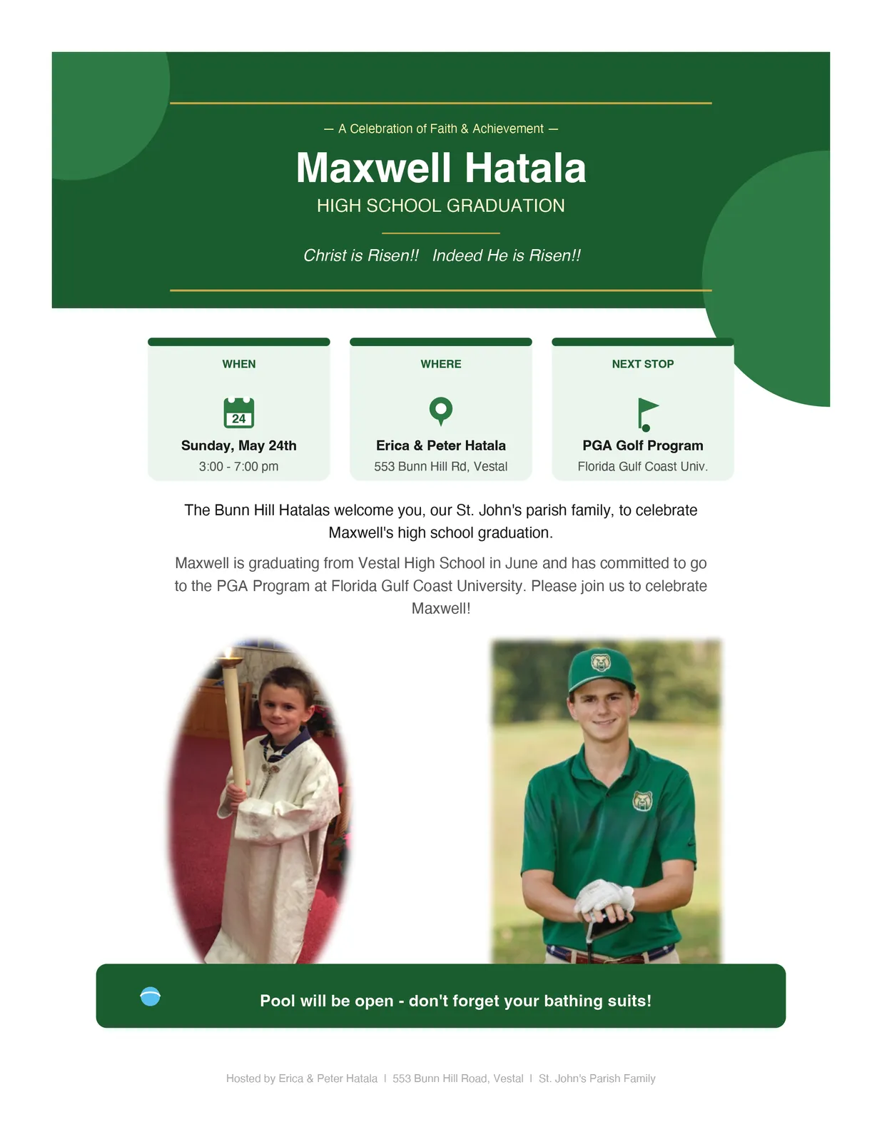 Graduation Party for Max Hatala