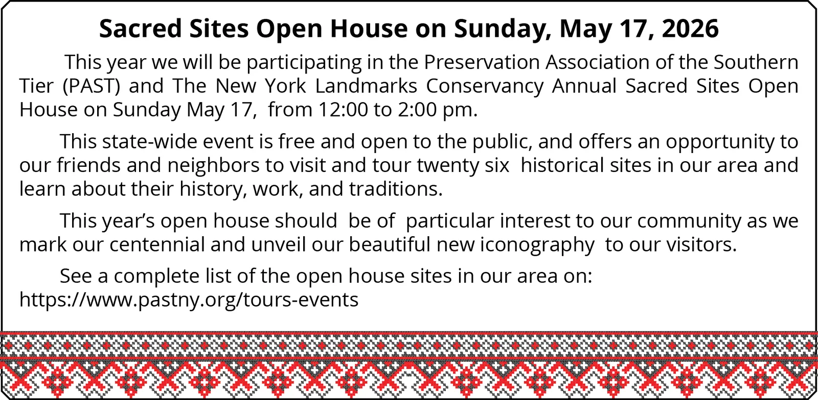 Open House May 17, 2026