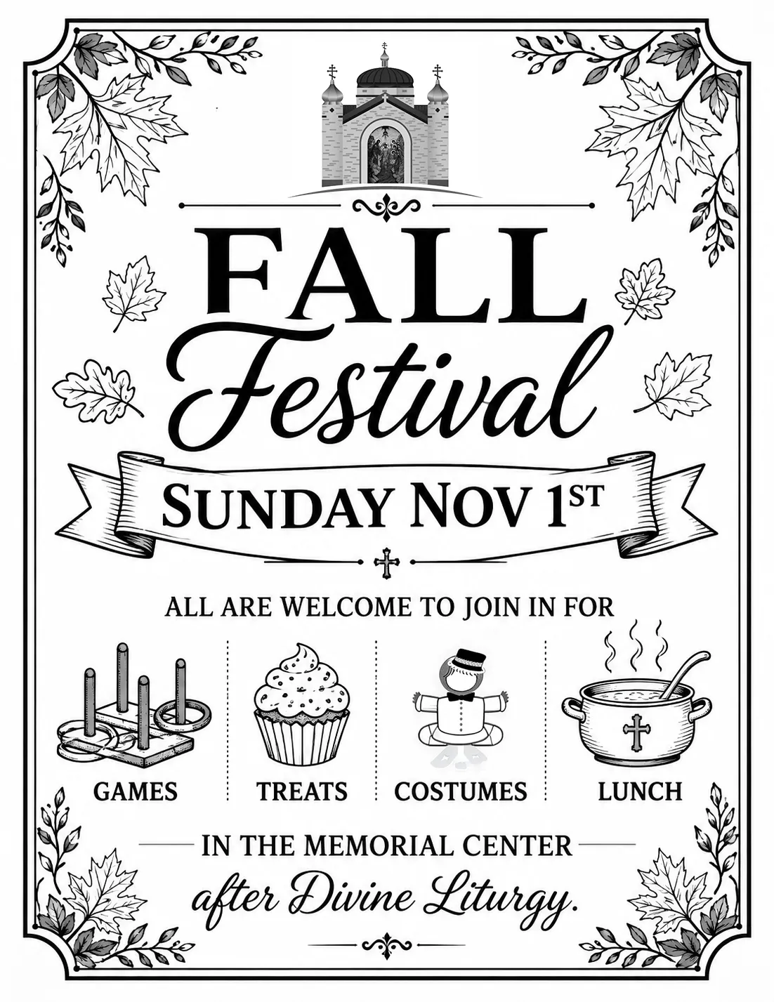 Fall Festival on November 1 after Divine Liturgy