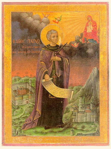 Venerable Paul, founder of the Xeropotamou Monastery on Mount Athos
