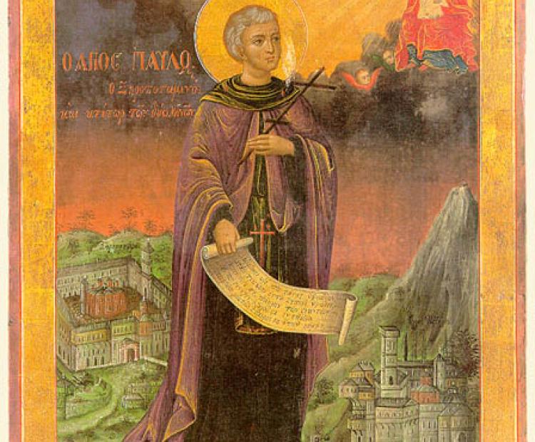 Venerable Paul, founder of the Xeropotamou Monastery on Mount Athos