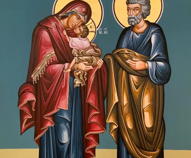 Joseph the Betrothed with Jesus Christ and Virgin Mary