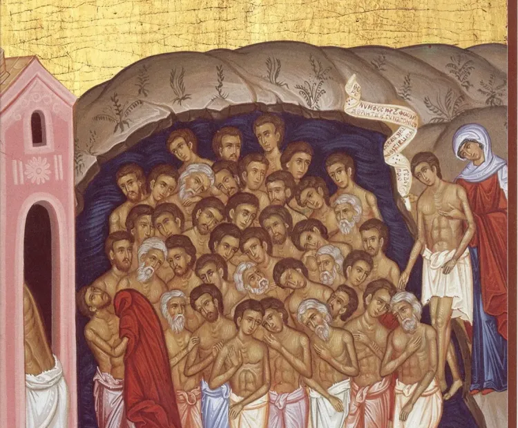 The Holy Forty Martyrs of Sebaste: Cyrion (or Quirio), Candidus, Domnus, Hesychius and others (320)